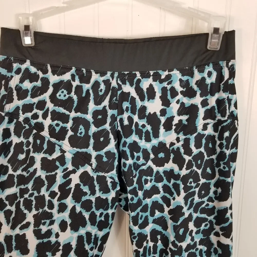 Adidas‎ Stella McCartney Leopard Print Running Legging Blue Black Small